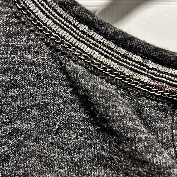 Maurice Embellished Neck Cold Shoulder Top with Chiffon Sleeves - Picture 6 of 10